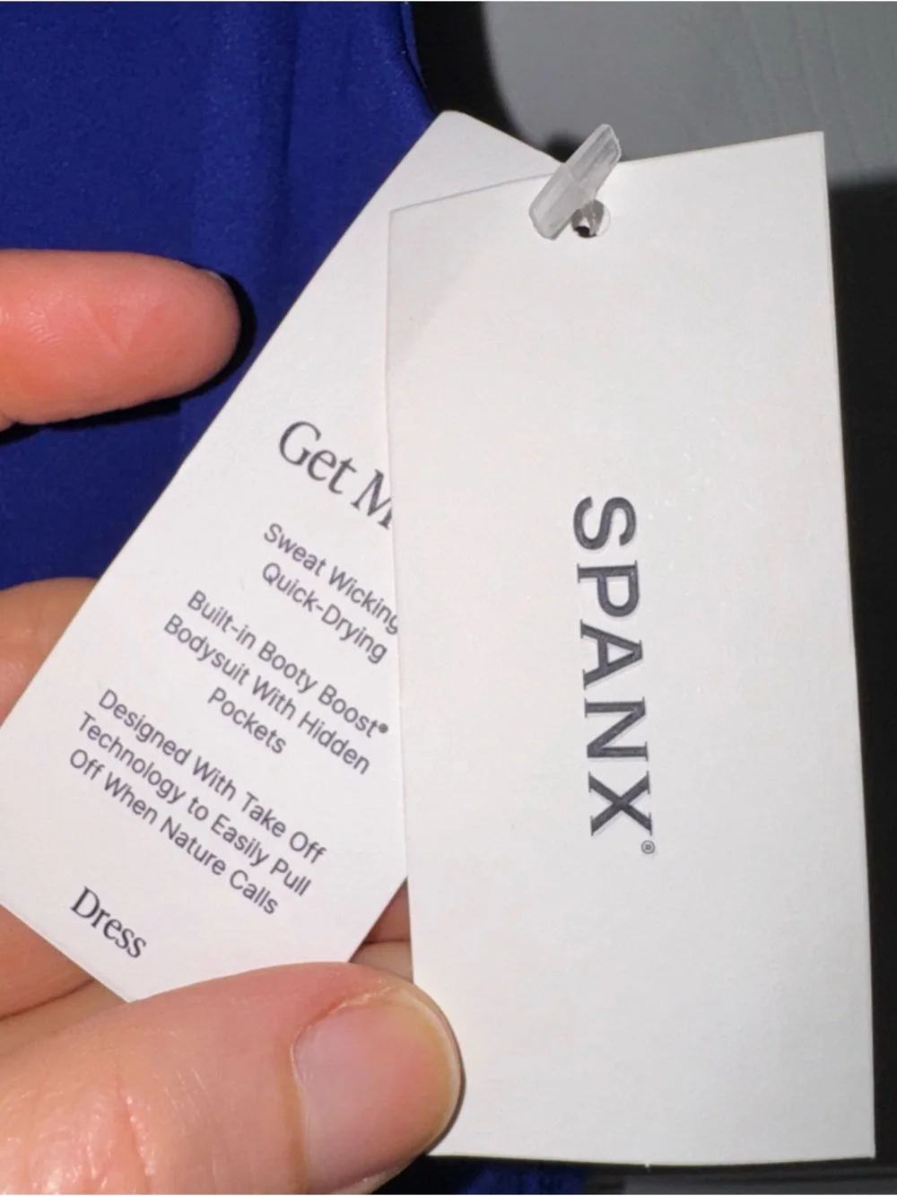 NWT Spanx Power Boost Exercise Dress L Deep Azure Blue - Picture 6 of 8